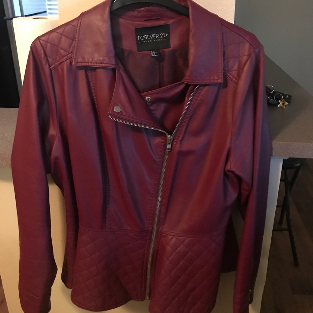 Burgundy Bomber Jacket